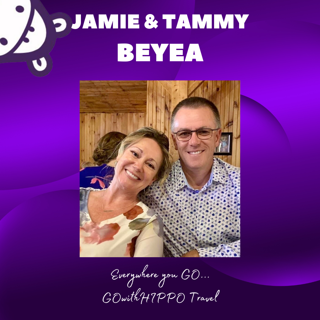 Jamie and Tammy Beyea, Go with Hippo Travel Agents, GO with HIPPO Travel